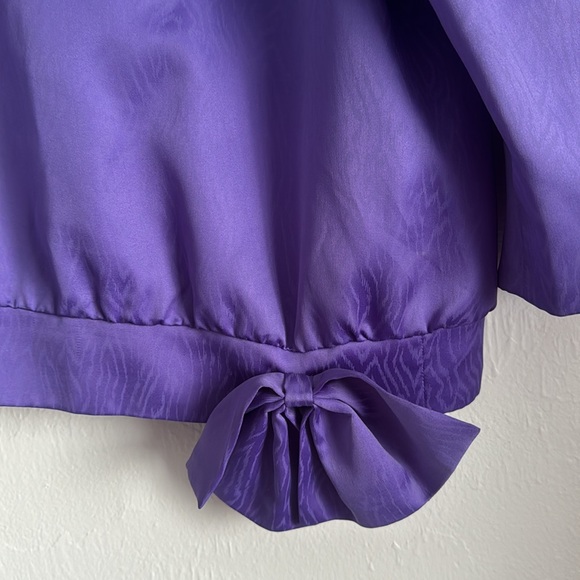 Purple Retro Long Sleeve Blouse - Picture 2 of 4